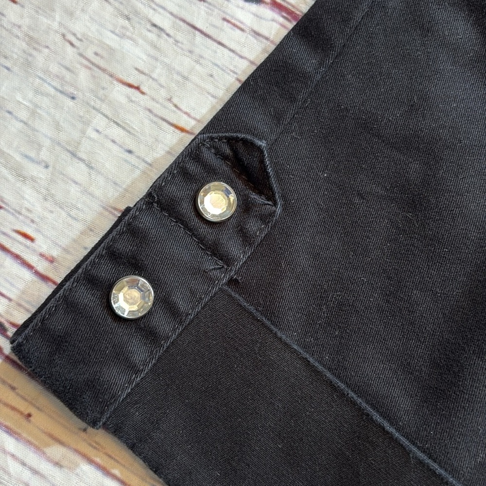 NYDJ Not Your Daughters Jeans Black Crop Cuffed Lift Tuck Pants sz 12 - Picture 6 of 9